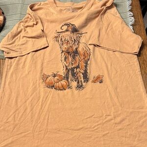 Rustic Highland Cow Graphic Tee
